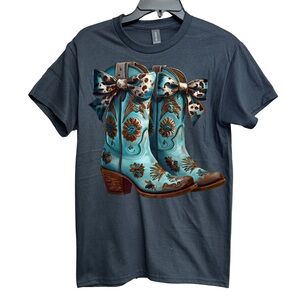 Western Cowboy Black Graphic Tee